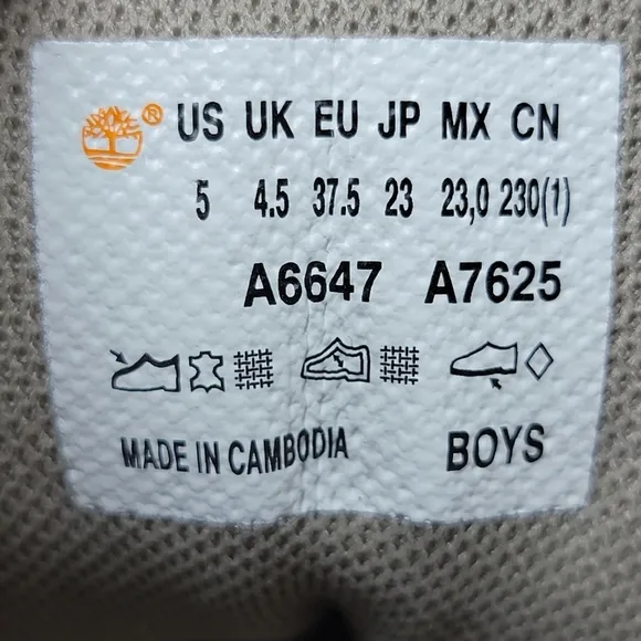 Timberland Euro Hiker MID Light Taupe Hiking Boots TBA6647 Boys Size 5 New