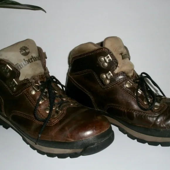 TIMBERLAND Euro Leather Hiking Boots 9.5  Thick Lug Sole