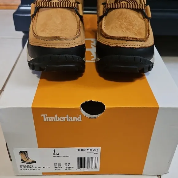Timberland Kids Tan and Black Winter Boots