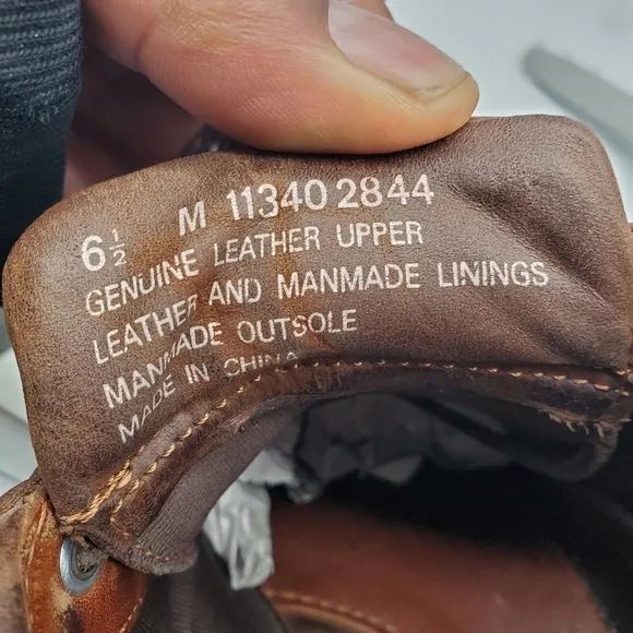 Timberland Shoes Women's 6.5M Brown Leather Moc-Toe Lace-Up Ankle Hiking Boots