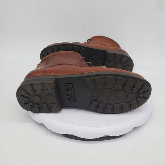Timberland Shoes Women's 6.5M Brown Leather Moc-Toe Lace-Up Ankle Hiking Boots