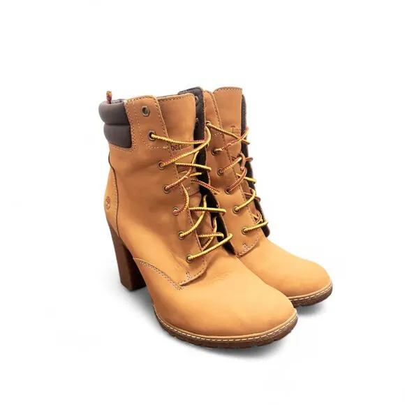 Timberland Tillston Nubuck Leather Heeled Hiking Bootie Women's Size 8.5