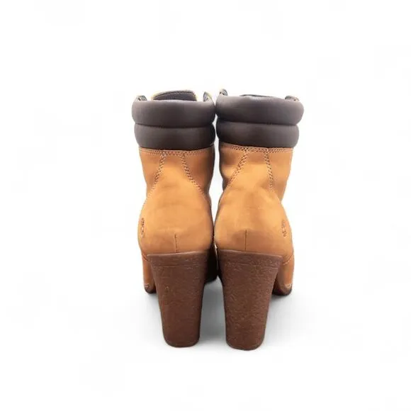 Timberland Tillston Nubuck Leather Heeled Hiking Bootie Women's Size 8.5