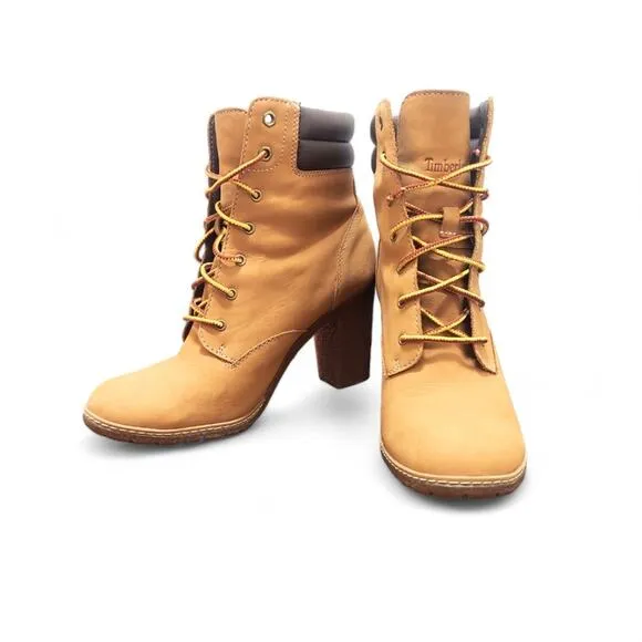 Timberland Tillston Nubuck Leather Heeled Hiking Bootie Women's Size 8.5