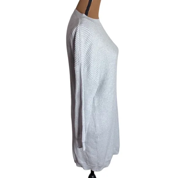Tobi So Lost Heather grey ribbed sweater mini dress size S