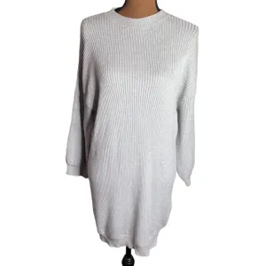 Tobi So Lost Heather grey ribbed sweater mini dress size S