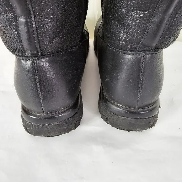 Toe Warmers Canada Shelter black leather boots fur lining size 7