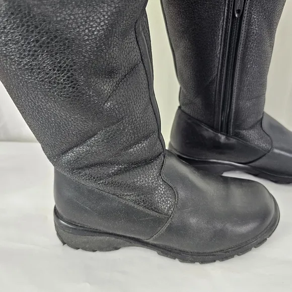 Toe Warmers Canada Shelter black leather boots fur lining size 7
