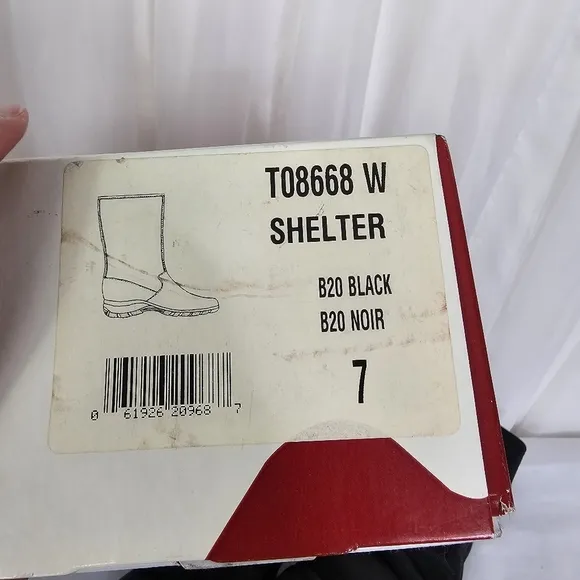 Toe Warmers Canada Shelter black leather boots fur lining size 7