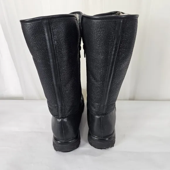Toe Warmers Canada Shelter black leather boots fur lining size 7