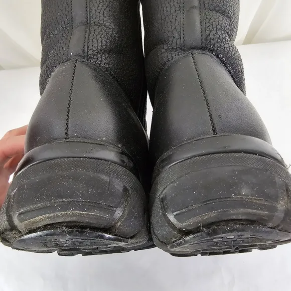 Toe Warmers Canada Shelter black leather boots fur lining size 7