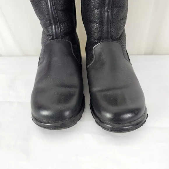 Toe Warmers Canada Shelter black leather boots fur lining size 7