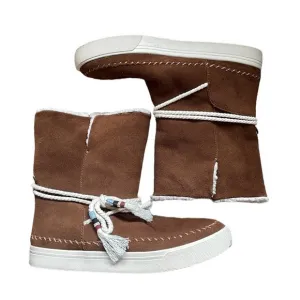 Toms Nepal suede Sherpa lined Aztec boots