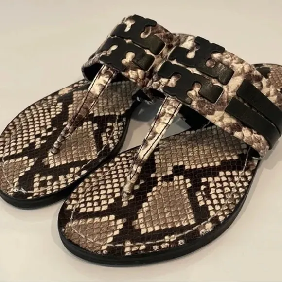 Tory Burch Leigh Snakeskin Pattern Women's Sandals 7.5