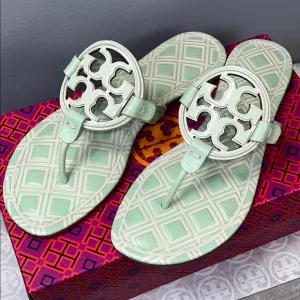 Tory Burch Metal miller printed veg leather  new ivory/meadow mist/101. ord(A18)