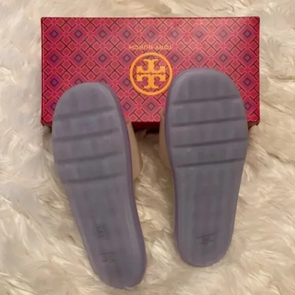 Tory Burch Sandals Bubble Slides Jelly Cloud Purple &amp; Neon SZ 11 NEW WITH BOX!