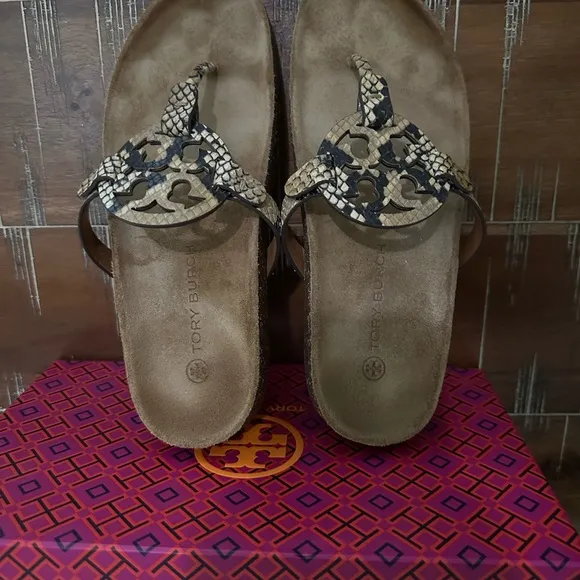 Tory Burch Sandals with Patterned Straps