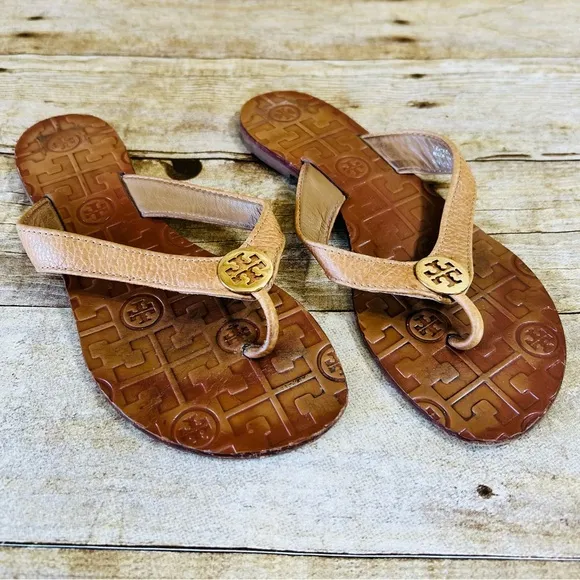 Tory Burch Size 6 Brown Leather Sandals