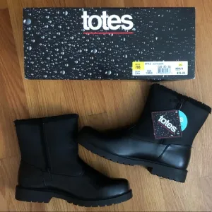 Totes- Dustin- Black- Size 13 Mens