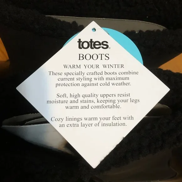 Totes- Dustin- Black- Size 13 Mens