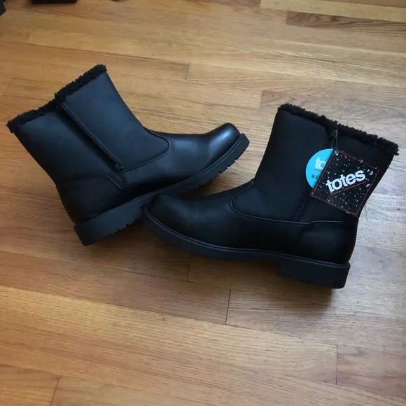 Totes- Dustin- Black- Size 13 Mens
