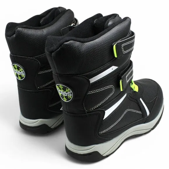 Totes Seth Black Neon Thinsulate Warm Youth Winter Boots