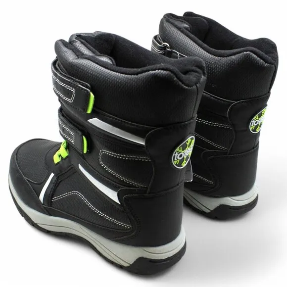 Totes Seth Black Neon Thinsulate Warm Youth Winter Boots