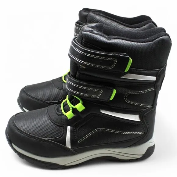 Totes Seth Black Neon Thinsulate Warm Youth Winter Boots