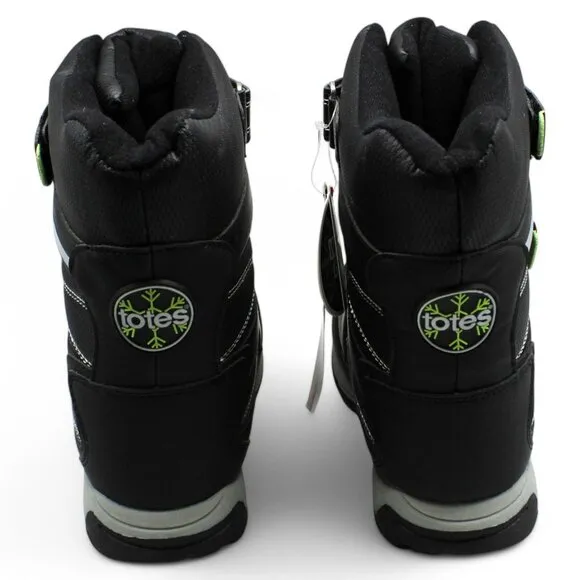 Totes Seth Black Neon Thinsulate Warm Youth Winter Boots