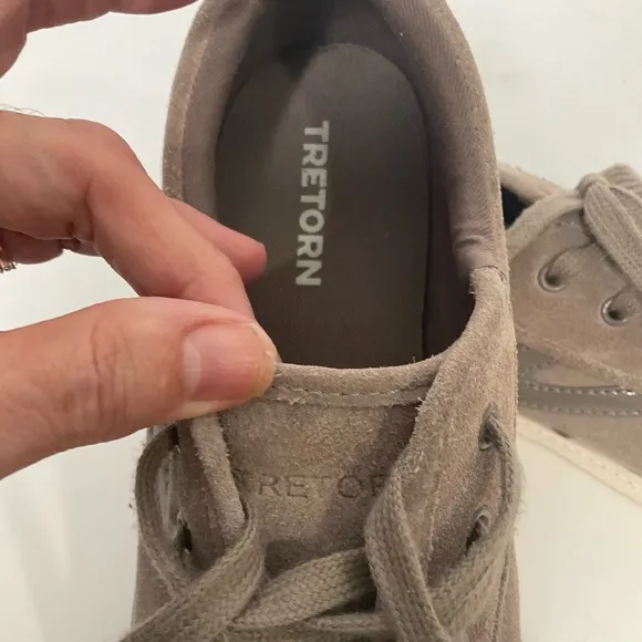 Tretorn Men’s Soft Mushroom Color Suede Nylite 2 Plus Lace Up Sneakers Size 9.5.