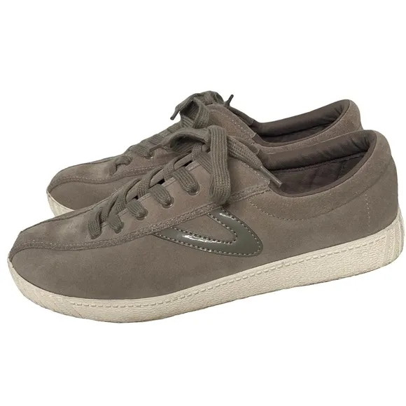 Tretorn Men’s Soft Mushroom Color Suede Nylite 2 Plus Lace Up Sneakers Size 9.5.