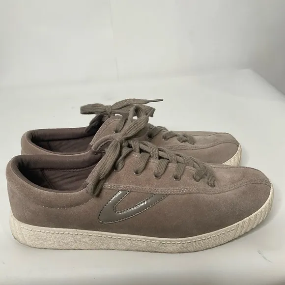 Tretorn Men’s Soft Mushroom Color Suede Nylite 2 Plus Lace Up Sneakers Size 9.5.