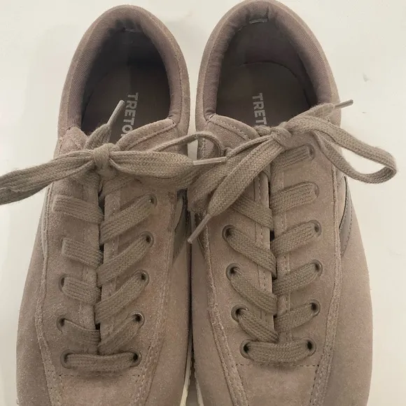 Tretorn Men’s Soft Mushroom Color Suede Nylite 2 Plus Lace Up Sneakers Size 9.5.