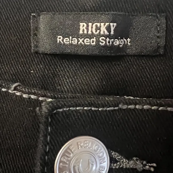 TRUE RELIGION  Men'S Black RICKY Short  Size 34 Relaxed Straight Fit NWT