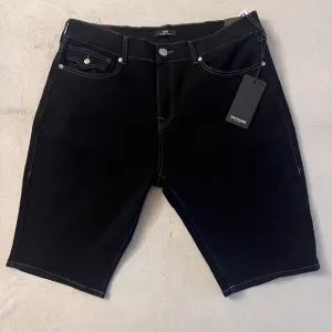 TRUE RELIGION  Men'S Black RICKY Short  Size 34 Relaxed Straight Fit NWT