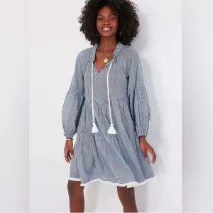 Tuckernuck -  Nautical Navy Tie Neck Coverup Dress