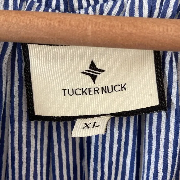 Tuckernuck -  Nautical Navy Tie Neck Coverup Dress