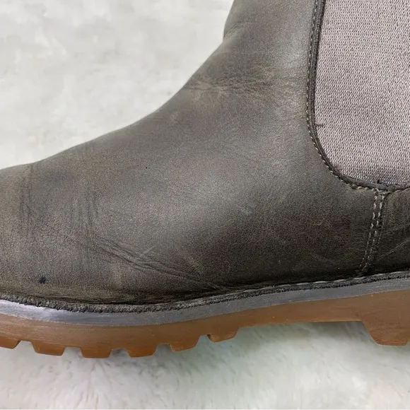 UGG 1017180K Kid's Callum Casual Green Leather Boots Size 3