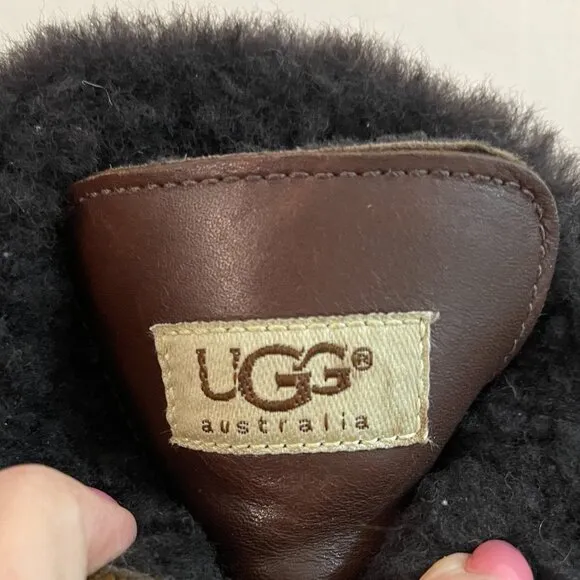 Ugg Adirondack Boot 6 Brown Leather Lace Up Warm Boots SN 5446 Waterproof