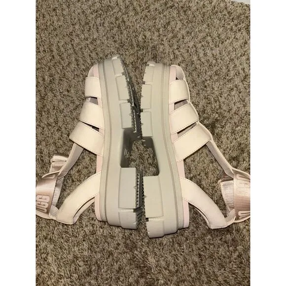 UGG ASHTON STRAPPY PLATFORM NUBUCK LEATHER‎ SANDALS 10W /8M Cute Goth Grunge Emo