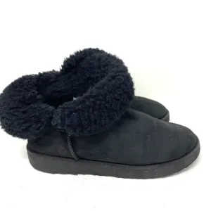 UGG Australia Classic Mini‎ Sheepskin Cuff Boots Black Size 10 Women’s Warm