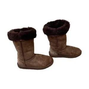UGG AUSTRALIA Kids Shearling Boots Size 3 Euro 33 Classic Tall 11&quot; Brown