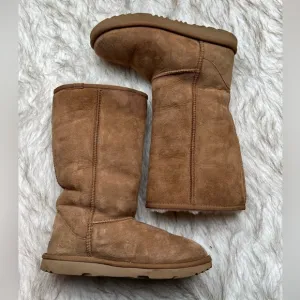 UGG AUSTRALIA Shearling CLASSIC TALL CHESTNUT BROWN BOOTS Size 4.
