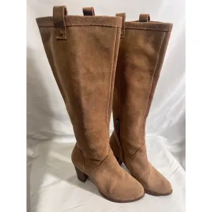 UGG AVA Tan Chestnut Tall Knee High Boots With Heel Suede Women's Size 6