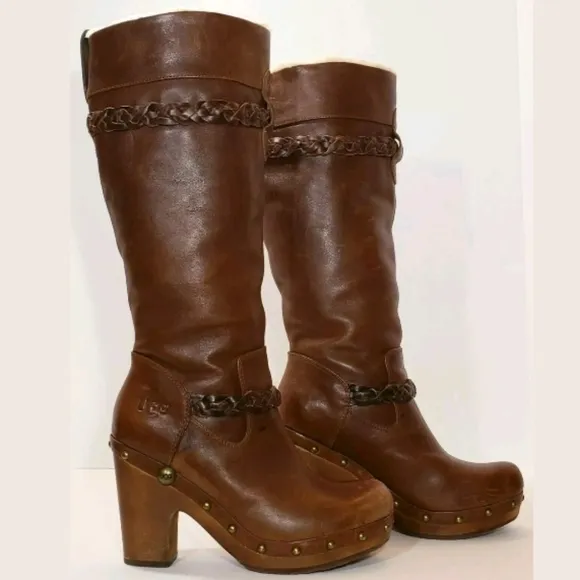 UGG Boots, Clog Heel, Shearling Lined, Size 7