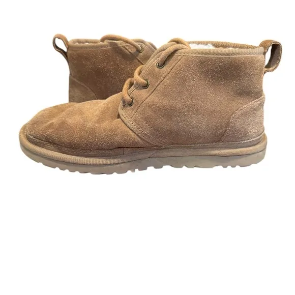 UGG Boots Womens 8 Brown Tan Neumel Chukka Chestnut Suede Ankle Bootie Shearling