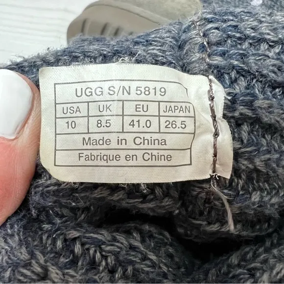 Ugg Cardy Knit Sweater Boots Blue/Grey