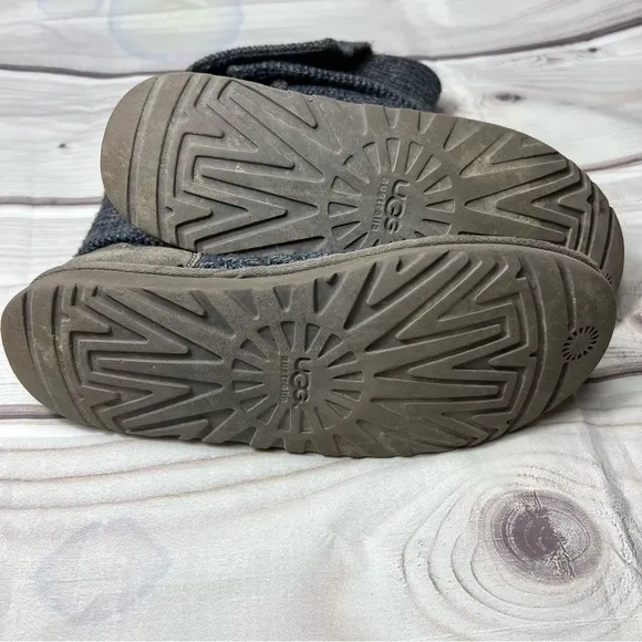 Ugg Cardy Knit Sweater Boots Blue/Grey