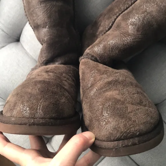 UGG Chocolate Brown Paisley Tall Boots