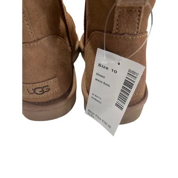 UGG Classic Mini UGG Rubber Logo Boots Women's Size 10 EU 41 Cozy Warm MSRP $160